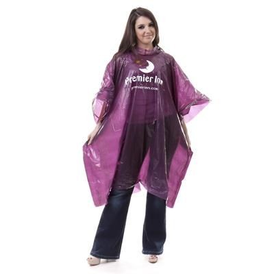 Picture of DISPOSABLE PROMOTIONAL RAIN PONCHO.