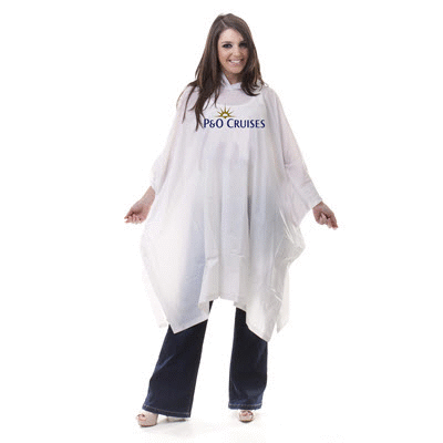 REUSABLE DELUXE PROMOTIONAL PVC RAIN PONCHO with Hood