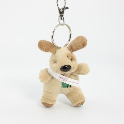 Picture of 10CM SITTING PATCH KEYRING DOG.