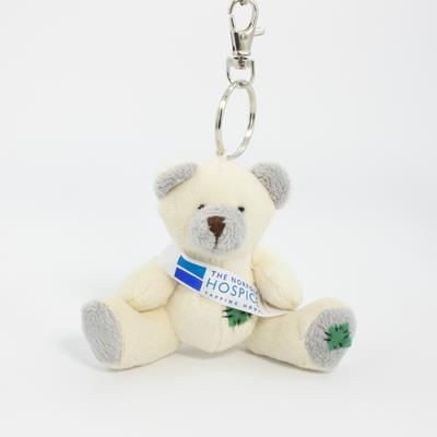 Picture of 11CM SITTING PATCH KEYRING BEAR.