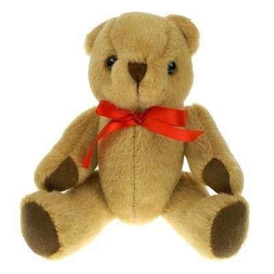 Picture of 20CM PLAIN HONEY JOINTED BEAR.