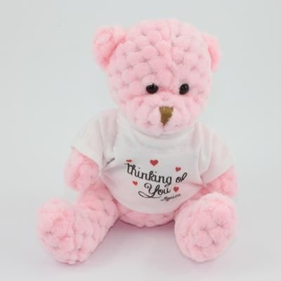Picture of 15CM TEE SHIRT CANDY FLOSS WAFFLE BEAR.