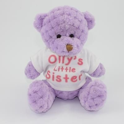 Picture of 15CM TEE SHIRT ORCHID WAFFLE BEAR.