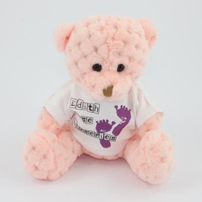 Picture of 15CM TEE SHIRT PEACH WAFFLE BEAR.