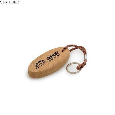 Picture of OVAL CORK KEYRING.