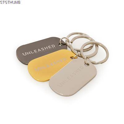 Picture of METAL DOG TAG STYLE KEYRING