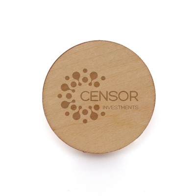 Picture of MEDIUM ROUND WOODEN BADGE