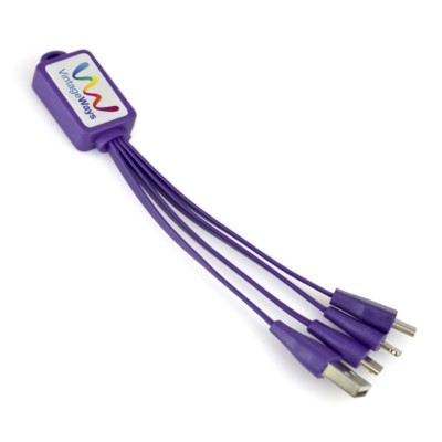 Picture of TUCKER 3-IN-1 CHARGER in Purple.