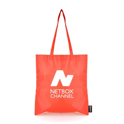 Picture of RPET SHOPPER TOTE BAG in Red.
