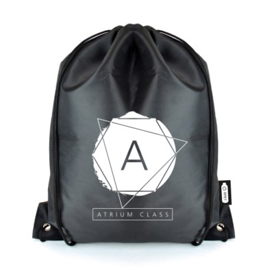 Picture of RPET DRAWSTRING BAG in Black