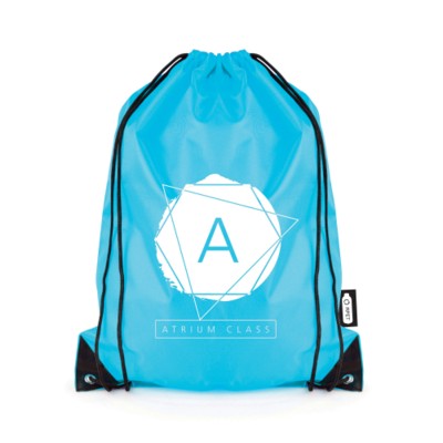 Picture of RPET DRAWSTRING BAG in Cyan