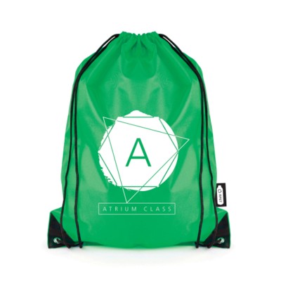 Picture of RPET DRAWSTRING BAG in Green