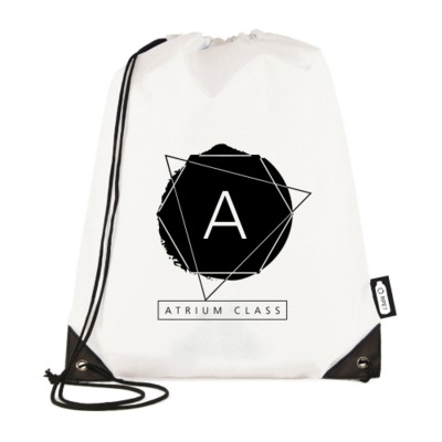 Picture of RPET DRAWSTRING BAG in White