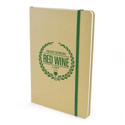 Picture of A5 NATURAL NEBRASKA RECYCLED NOTE BOOK in Dark Green