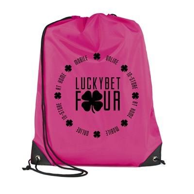 Picture of PEGASUS PLUS DRAWSTRING BAG in Pink.