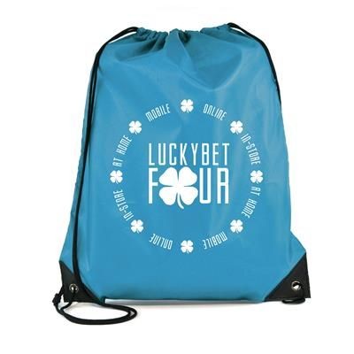 Picture of PEGASUS PLUS DRAWSTRING BAG in Turquoise.