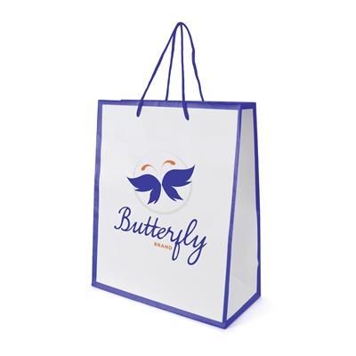 Picture of NEWQUAY PAPER BAG in Blue