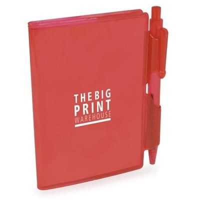 Picture of A7 PVC NOTE BOOK AND PEN in Red