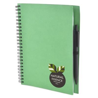 Picture of A5 INTIMO RECYCLED NOTE BOOK in Green