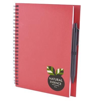 Picture of A5 INTIMO RECYCLED NOTE BOOK in Red.