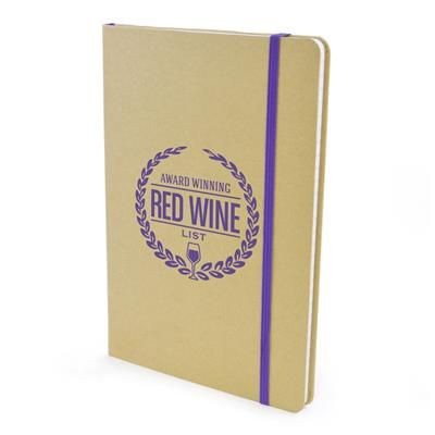 Picture of A5 NATURAL RECYCLED NOTEBOOK in Purple.