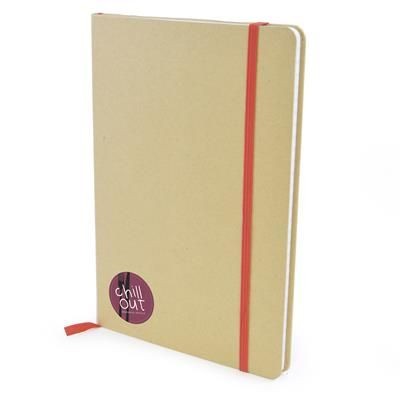 Picture of A5 NATURAL RECYCLED NOTEBOOK in Red