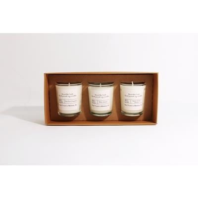 Picture of 3 X 90ML HAND POURED NATURAL SOY AND RAPESEED WAX CANDLE