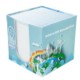 Picture of RECYCLED CARD PAPER CUBE BLOCK HOLDER with Printed Paper Cube Block