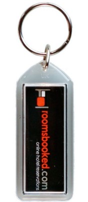 Picture of CONVEX RECTANGULAR KEYRING.