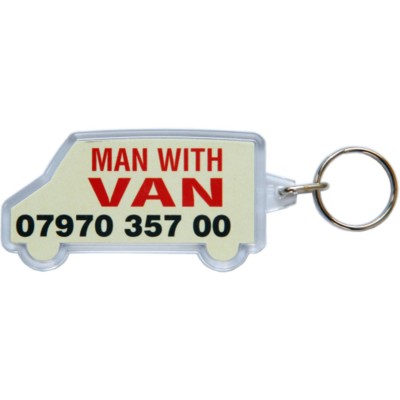Picture of ACRYLIC VAN SHAPE KEYRING in Clear Transparent