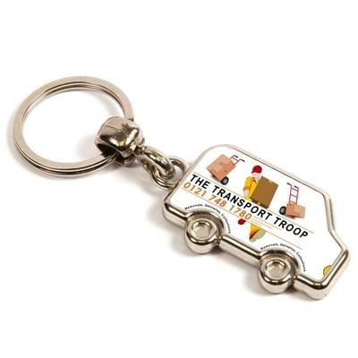 Picture of SILVER COLOUR METAL KEYRING in Van Shape Design