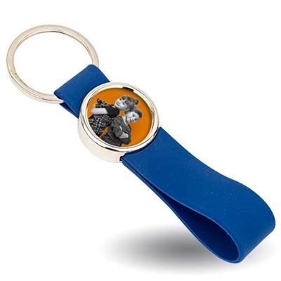 Picture of HEAVY DUTY SILVER COLOUR METAL KEYRING with Large Silicon Loop