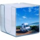 Picture of PLASTIC MEMO NOTE PAD CUBE BLOCK HOLDER in Clear Transparent