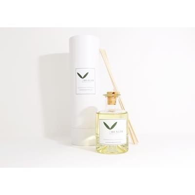 Picture of 200ML REED FRAGRANCE DIFFUSER in Clear Transparent Glass Bottle.