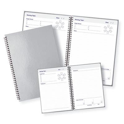 Picture of SPIRAL WIRO BOUND MEETING BOOK in Silver
