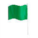 HANDHELD POLYESTER FLAG - GREEN image 2