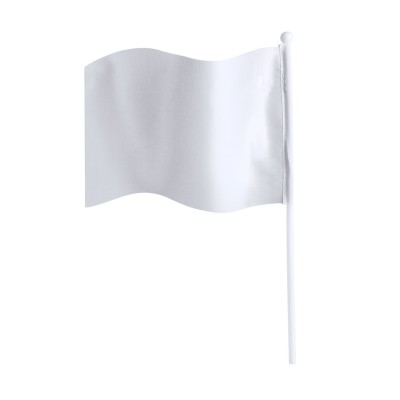 Picture of HANDHELD POLYESTER FLAG - WHITE