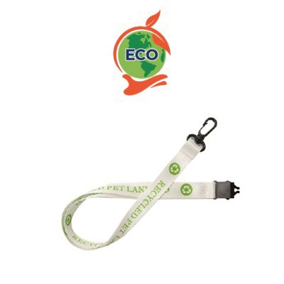 Picture of ECO DYE SUBLIMATED LANYARD - 20 MM - J-HOOK in White