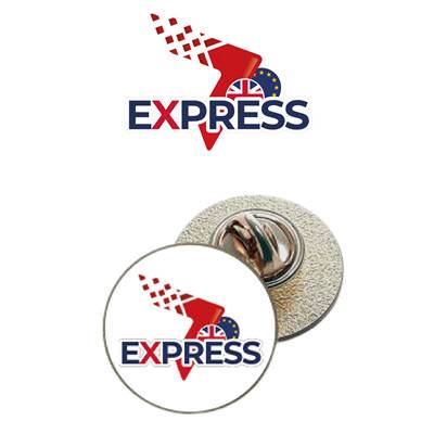 Picture of EXPRESS EPOXY PIN BADGE.