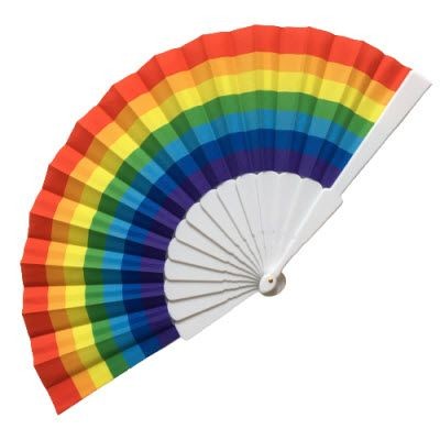 Picture of RAINBOW FAN HANDHELD BREEZE FABRIC FAN.