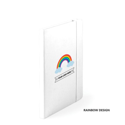 Picture of RAINBOW MALTA NOTE BOOK - RAINBOW in White