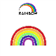 Picture of RAINBOW PIN BADGE - 25MM - TWO BUTTERFLY CLUTCHES
