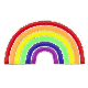 RAINBOW PIN BADGE - 35MM - BROOCH FITTING image 2