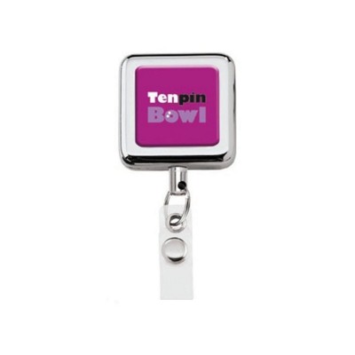 Picture of SILVER CHROME FINISHED SKI PASS HOLDER - SQUARE