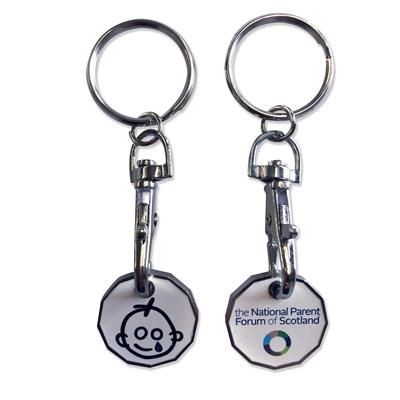 Picture of TROLLEY COIN KEYRING - PRINTED