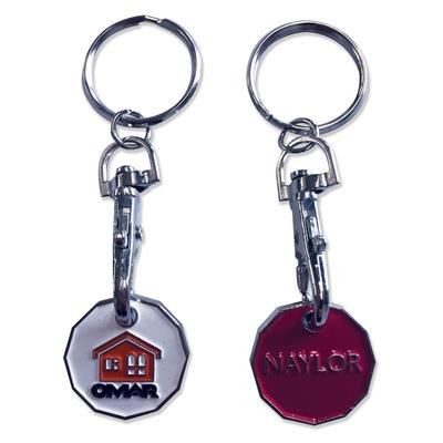 Picture of TROLLEY COIN KEYRING - ENAMELLED