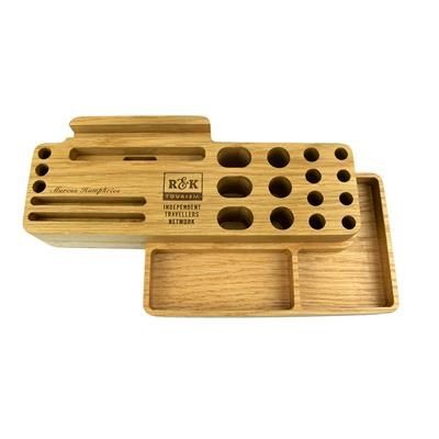 Picture of TWO TIER OAK DESK ORGANIZER