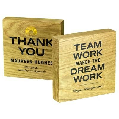 Picture of OAK MESSAGE CUBE BLOCK