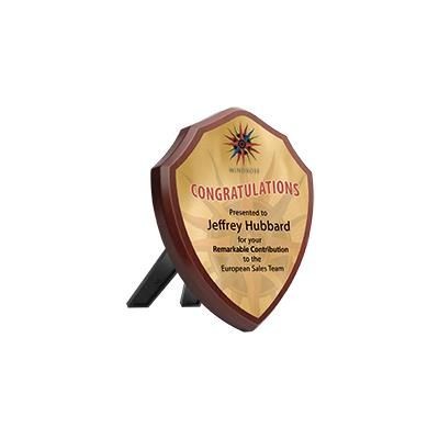 Picture of SHIELD SHAPE AWARD PLAQUE.