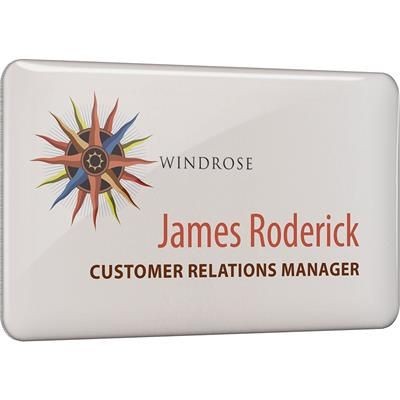 Picture of METAL FACED PERSONALISED NAME BADGE.